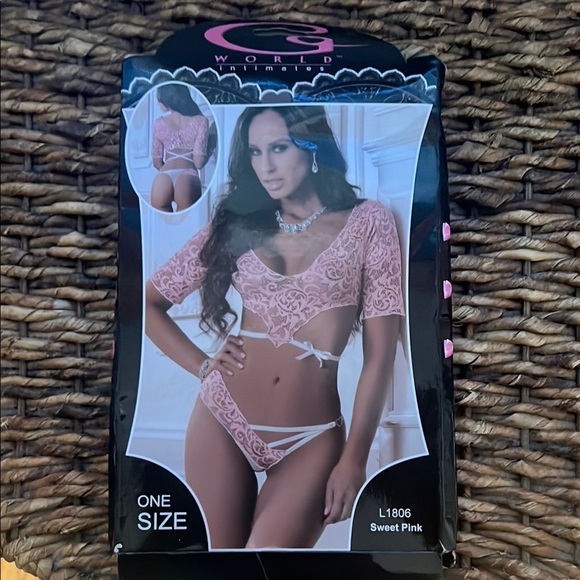 Dreamgirl Sweet Pink Lace Lingerie Set - Picture 1 of 2